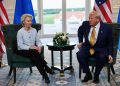 Trump gives EU until 4 July to ratify trade deal or face ‘much higher’ tariffs